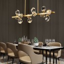 Loft Industry Modern - Crystal Stone Line Chandelier